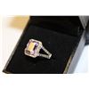Image 2 : EMERALD CUT PURPLE AMETHYST VICTORIAN RING WITH GENUINE DIAMOND FILIGREE DESIGN
