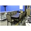 Image 2 : 13 PIRCE CONTEMPORARY DARK WOOD DINNING ROOM SUITE WITH TABLE, 10 CHAIRS & SIDE BUFFET