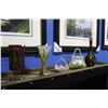 Image 1 : FIVE PIECES OF COLLECTABLE ART GLASS - VASES &  CANDY BOWL