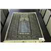 Image 2 : 100+ YEARS OLD 2.5' X 4' HAND KNOTTED TURKISH PRAYER RUG  WITH STITCHED SIGNATURE FROM ARTIST ON