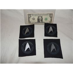 STAR TREK BEYOND STARFLEET UNIFORM PATCHES 2 PAIR OF SMALLER TYPE