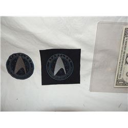 STAR TREK BEYOND STARFLEET UNIFORM PATCHES PAIR 7