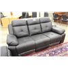 Image 2 : 2 PIECE ITALIA BLACK LEATHER ELECTRIC RECLINING SOFA SET (SOFA, LOVESEAT)