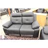 Image 3 : 2 PIECE ITALIA BLACK LEATHER ELECTRIC RECLINING SOFA SET (SOFA, LOVESEAT)