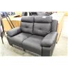 Image 1 : ITALIA BLACK LEATHER ELECTRIC RECLINING LOVESEAT