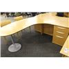 Image 2 : ARTELITE MAPLE 6.5' X 6.5' BOW FRONT L-SHAPE EXECUTIVE DESK (RH)