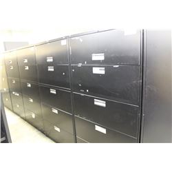 HON BLACK 5 DRAWER LATERAL FILE CABINET