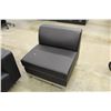 Image 3 : BLACK LEATHER 2 SEAT SOFA AND 2 MATCHING LEATHER RECEPTION CHAIRS