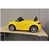 Image 3 : YELLOW AUDI TTS RIDE-IN/REMOTE CONTROL CAR, WITH WORKING LIGHTS, SOUNDS AND PEDALS