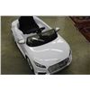 Image 2 : WHITE AUDI TTS RIDE-IN/REMOTE CONTROL CAR, WITH WORKING LIGHTS, SOUNDS AND PEDALS