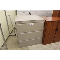 HAWORTH PREMISE LIGHT GREY 3 DRAWER LATERAL FILE CABINET