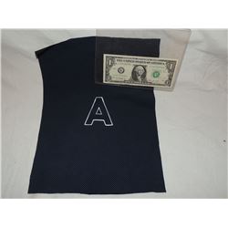 CAPTAIN AMERICA AVENGERS HELMET A GLYPH ON LARGE FABRIC SWATCH