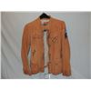 Image 1 : STAR WARS RETURN OF THE JEDI KENNER LEATHER JACKET SIGNED BY MARK HAMILL CARRIE FISHER DAVID PROWSE