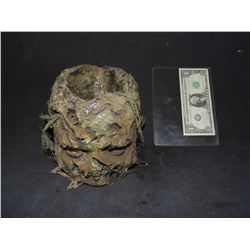 BLOODY ROTTEN ZOMBIE MUMMY HALF HEAD WITH EXPLODED BRAINS