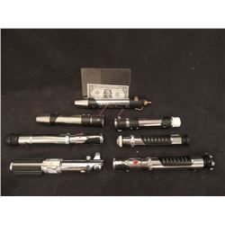 STAR WARS 1 & 2 THE PHANTOM MENACE ATTACK OF THE CLONES COLLECTION OF PROTOTYPE LIGHTSABERS