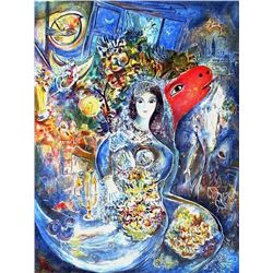 Marc Chagall "Bella" Ltd Edition Litho, W/COA, 34"x22"