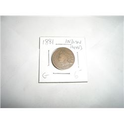 1881 INDIAN HEAD PENNY-RED BOOK VALUE $6.00+ *NICE EARLY GOOD GRADE* INDIAN HEAD PENNY!! COIN CAME O