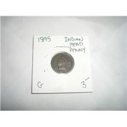 1895 INDIAN HEAD PENNY-RED BOOK VALUE $3.00+ *NICE EARLY GOOD GRADE* INDIAN HEAD PENNY!! COIN CAME O