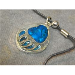 NECKLACE - ACCENTED WITH ABALONE  - BEAR PAW PRINT
