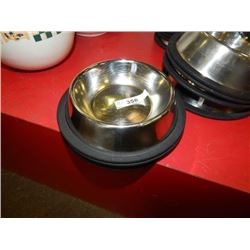 PET DISHES - STAINLES WITH ANTI-SLIP RING - 4 PER LOT