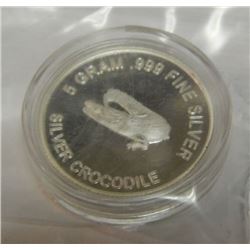 COLLECTOR'S BULLION ROUND - .999 FINE SILVER "AUSTRALIAN MINT" ROUND - 5 GRAMS - KOALA MOTIF - ONLY 