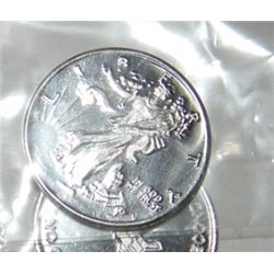 BULLION ROUND - .999 FINE SILVER INVESTOR ROUNDS - VARIOUS MOTIFS - 4 X 1 GRAM EACH -
