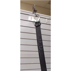 Silver G buckle' black belt - 1-36