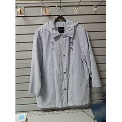 Sequence lt blue hooded ladies jacket