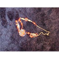 Black Chain Bracelet W/Dice Necklace