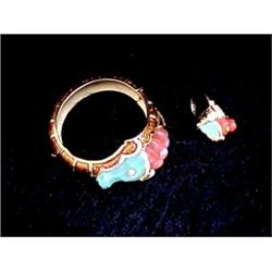 Lot Of Porcelain Brooch & Earrings