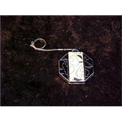 Lucite Orange & Dangle Pin