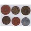 Image 1 : Ontario Trade Tokens, Carleton County - Lot of 6 Tokens for G.W. Barrett of Leitrim