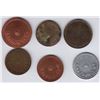 Image 2 : Ontario Trade Tokens, Carleton County - Lot of 6 Tokens for G.W. Barrett of Leitrim
