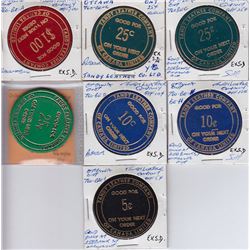 Ontario Trade Tokens, Carleton County - Lot of 7 Ottawa Tandy Leather Tokens