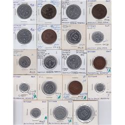 Ontario Trade Tokens, Carleton County - Lot of 19 Ottawa Tokens