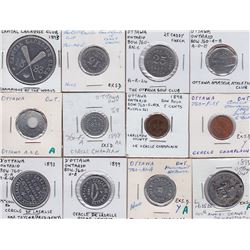 Ontario Trade Tokens, Carleton County - Lot of 12 Ottawa Tokens