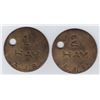Image 1 : Ontario Trade Tokens, Elgin County - Lot of 2 Rodney, Ont. livery tokens