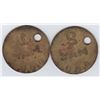 Image 2 : Ontario Trade Tokens, Elgin County - Lot of 2 Rodney, Ont. livery tokens