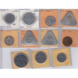 Ontario Trade Tokens - Lot of 11 Glengarry County Tokens
