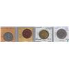 Image 1 : Ontario Trade Tokens, Huron County - Lot of 4 Wingham trade tokens