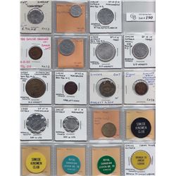 Ontario Trade Tokens, Norfolk County - Lot of 19 Simcoe trade tokens