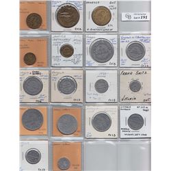 Ontario Trade Tokens - Lot of 17 Norfolk trade tokens