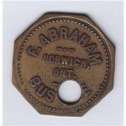 Ontario Trade Tokens, Oxford County - Norwich transportation token