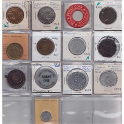 Ontario Trade Tokens - Lot of 13 Peterborough County trade tokens