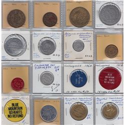 Ontario Trade Tokens - Lot of 16 Simcoe County trade tokens