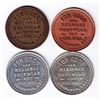 Image 1 : Ontario Trade Tokens, Simcoe County - Lot of 4 Thornton trade tokens
