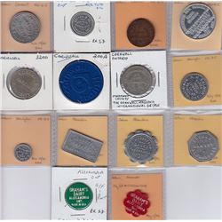 Ontario Trade Tokens, Stormont & Dundas County - Lot of 14 Tokens