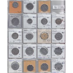 Ontario Trade Tokens - Lot of 19 Waterloo County bread tokens