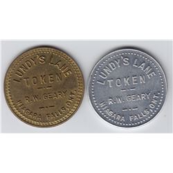 Ontario Trade Tokens, Wellend County - Lot of 2 Niagara Falls trade tokens