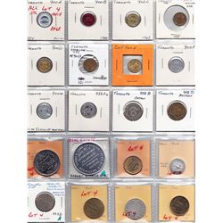 Ontario Trade Tokens - Lot of 40 Toronto transportation, parking tokens and medals